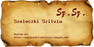 Szeleczki Szilvia névjegykártya